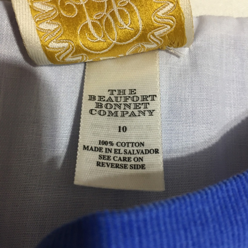 The Beaufort Bonnet Company Juliet Jumper Dress Girls 10 Blue Flower NWT $76 - Picture 7 of 9